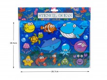 Template for drawing - sea animals