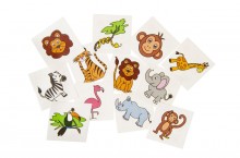Wild animals tattoos for children - 12 pieces