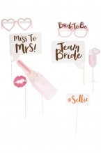 Photo accessories on Bride to Be sticks