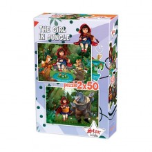 Little Red Riding Hood puzzle - 2x50 - Two puzzles