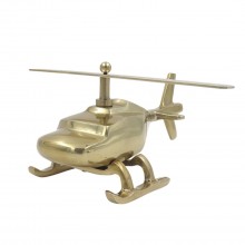 Metalowy model helikoptera - aluminium