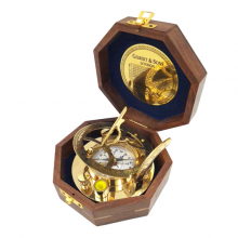 'Time Explorers' Brass Compass with Sundial - ...