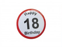 Badge (przypinka) urodzinowy - 18