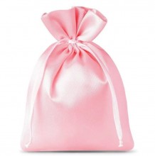 Szatén táska 10 x 15 cm - rózsaszín