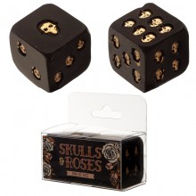 Golden skull dice (set of 2)