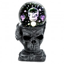 Ezüst Skull LED - fém gömb