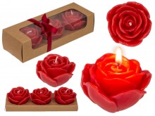 Floating rose candles - set of 3