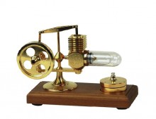 Stirling -motor 24 karátos arannyal bevonva