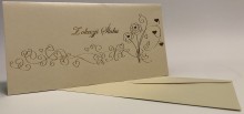 Karnet Ślubny DL złoty ze złotą kopertą