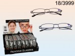 Okulary do czytania metalowe z etui PVC