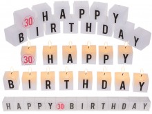 Gyertya felirat - Happy Birthday 30