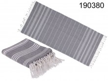 Ręcznik typu turecki Hammam, szary 80x170 cm