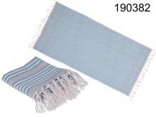 Ręcznik typu turecki Hammam, błękitny 80x170 cm