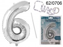Foil balloon number 6 - up to 80 cm high