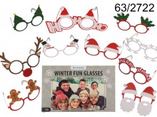 Paper Christmas glasses 10 pieces