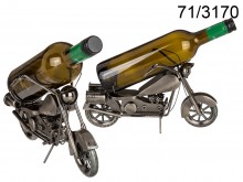 Metalowy stojak na wino - motocykl