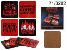 Stranger Things glass coasters - licensed product