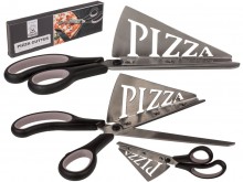 Pizza scissors with a detachable spatula