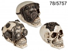 Figurka dekoracyjna czaszka cyborg