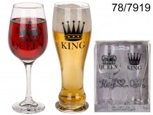 Glasses for a King & Queen pair