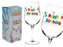 Urodzinowy kieliszek do wina Happy Birthday XL