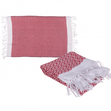Ręcznik fouta czerwono-biały 45x70 cm
