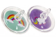 A spinning top with a unicorn