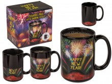 Fireworks New Year's mug - color changes