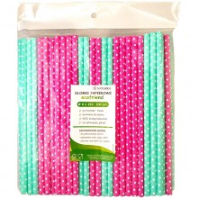 Ecological paper straws - 100 pieces 8x210 mm ...
