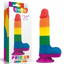 Prider rainbow dildo - 19.5 cm