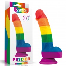 Prider rainbow dildo - 20.5 cm