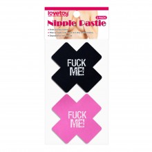 Nipple stickers - 2 pairs - fuck me cross pattern