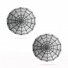 Reusable nipple covers - spider web