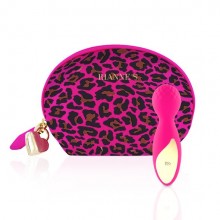 Mini wand vibrator + cosmetic bag - pink
