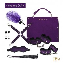 Exclusive BDSM erotic set with a bag - violet