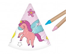 DIY unicorn paper hats - for coloring