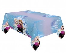 Frozen plastic tablecloth