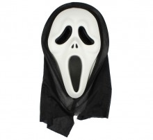 Scream mask with hood