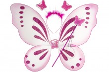 Fairy costume - butterfly wings, headband, wand
