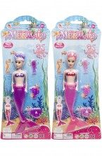Mermaid doll + sea animals - 22 cm