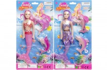 Mermaid doll + sea animals - 29 cm