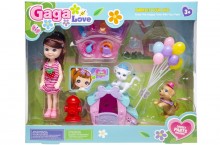 Doll with pets - a set of toys