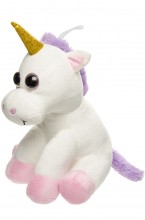 Plush sitting unicorn