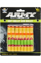 Set of 14 foam darts and 16 bullets for toy guns