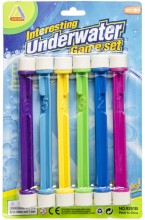 A set of 6 sticks for playing underwater