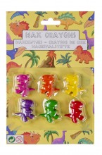 Wax crayons, candle dinosaurs - 6 pieces