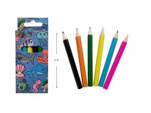 Wooden mini crayons sea animals (6 pieces)