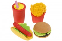 Fast Food erasers - 4 pieces