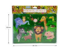 Template for drawing - jungle animals