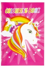 Coloring book with stickers for kids - unicorns
